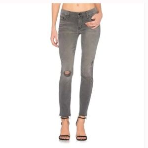 NWOT MOTHER Looker in Faded Black Jeans